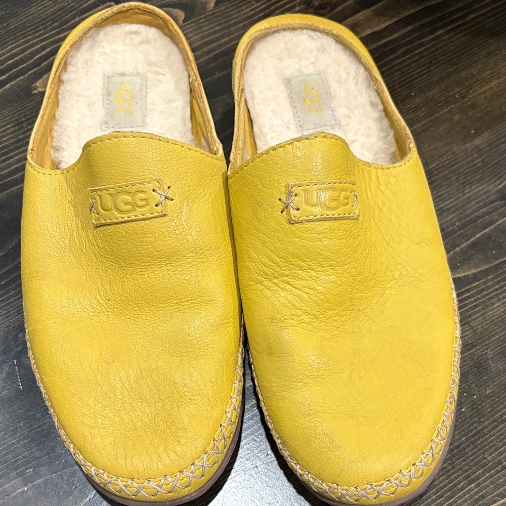 UGG Woman’s Mustard Yellow Slip-On Loafers